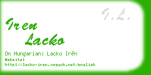 iren lacko business card