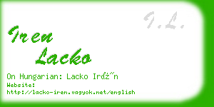 iren lacko business card